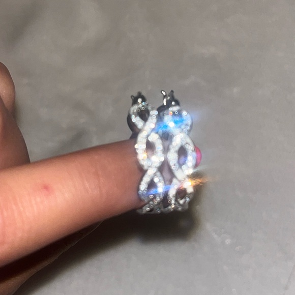 Silver Hoop Earrings - Picture 1 of 4